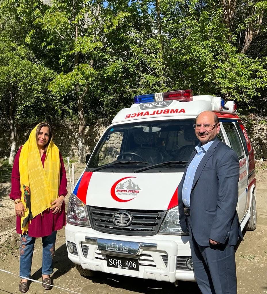 The Momina Cheema Hospital Shigar ambulance, the district's first 24/7 service