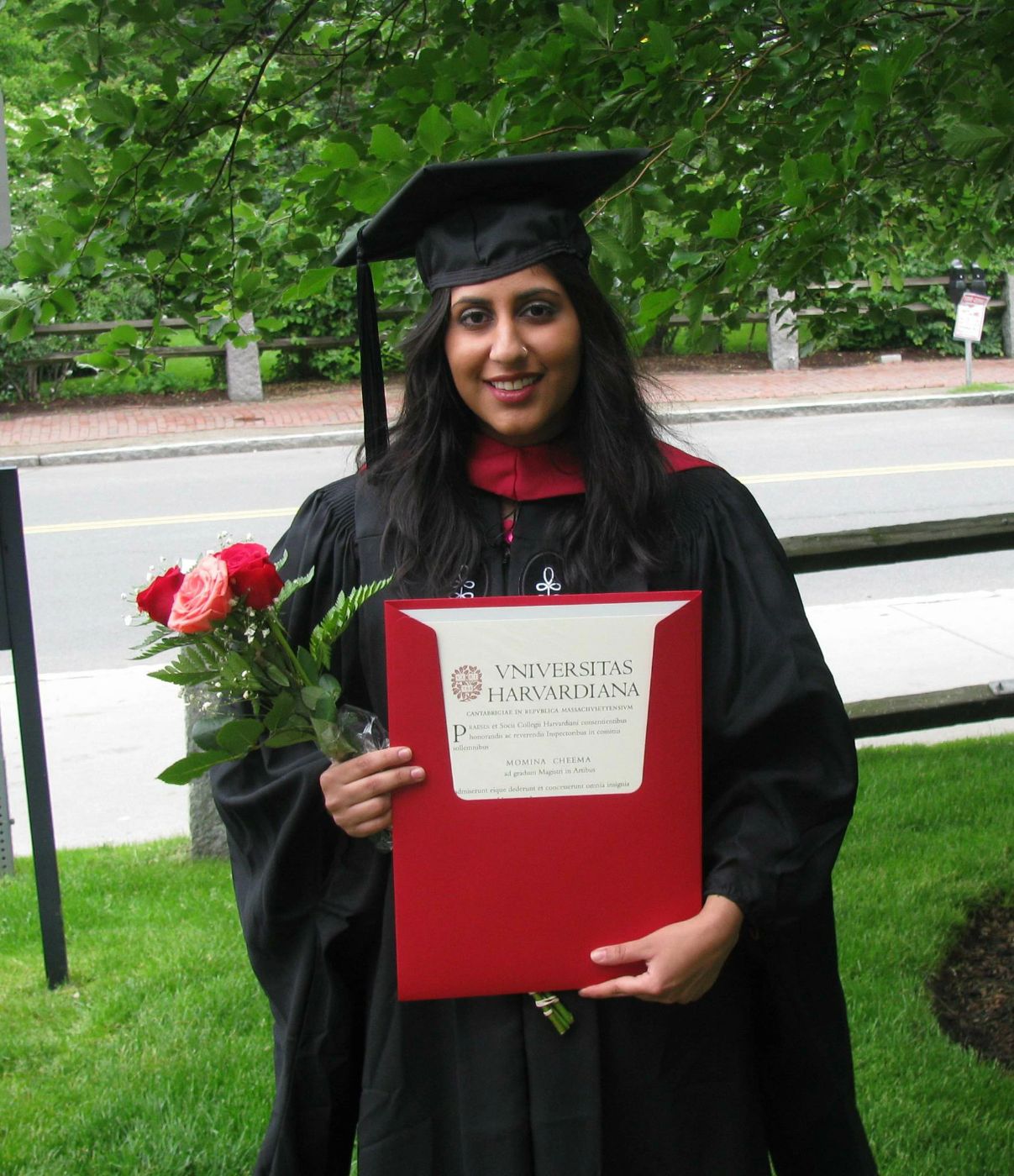 Momina Cheema at her Harvard graduation