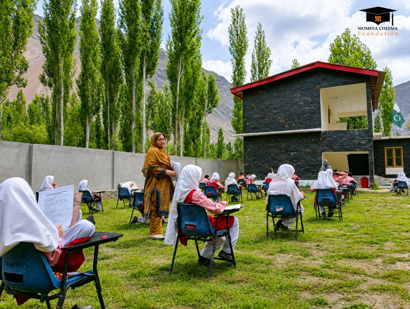 Pupils at the Momina Cheema School, district Shigar